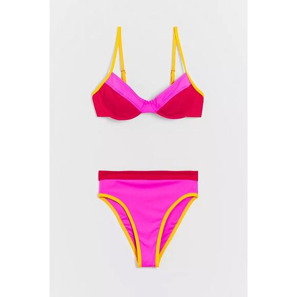 L Space Colorblock Missy Bikini Top & French Bottom - Picture 1 of 6